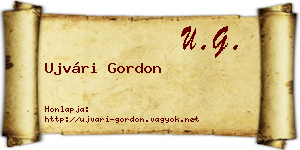 Ujvári Gordon névjegykártya